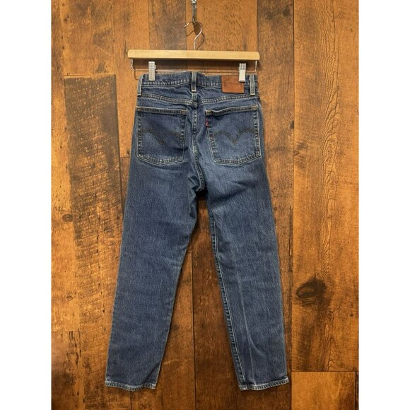 Levis Women’s Wedgie Straight Medium Wash Denim Jeans 26x27 - Picture 3 of 7